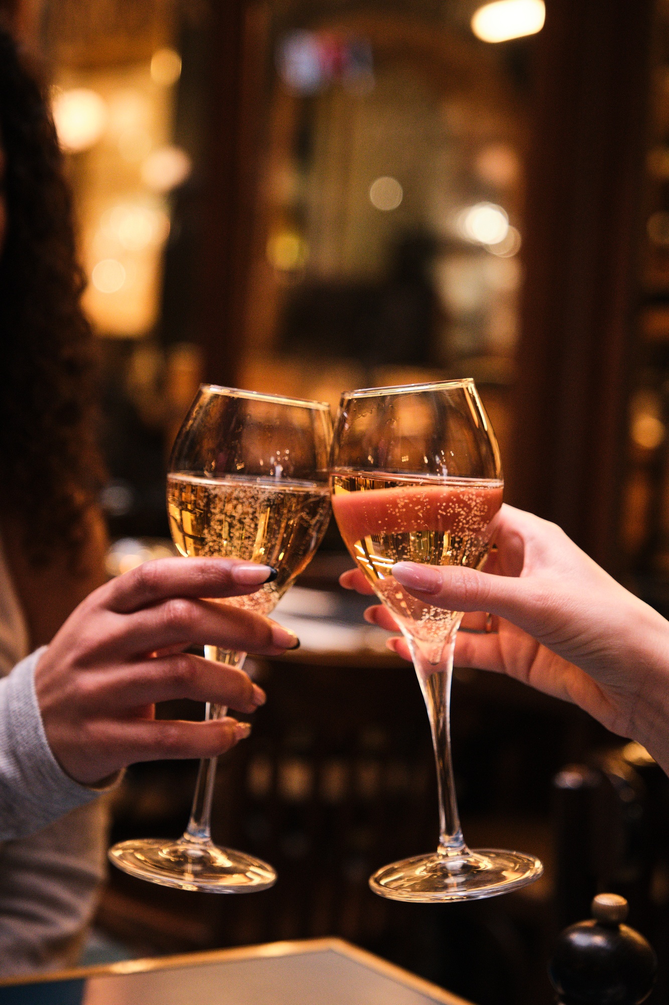 Canard et champagne